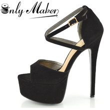 Onlymaker Womens Peep Toe Ankle Strap Platform High Heels Stiletto Sandal Party Dress Heel Pumps Plus Size 2024 - buy cheap