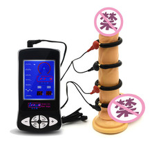 Male penis pulse therapy rings electro shock sex toys for men medical instrument kit penis enlarger massage stimulator cock ring 2024 - buy cheap