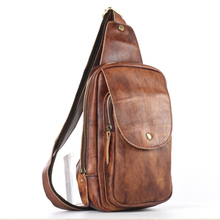 Men Genuine Cowhide Leather Cross Body Bag Travel Single Messenger Shoulder Bags First Layer Cowhide Retro Male Sling Chest Pack 2024 - buy cheap