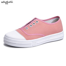 Women Canvas Shoes Fashion White Shoes Round Cross Flats Student Running Casual Shoes Zapatillas Mujer Vulcanize Sneakers 2019 2024 - buy cheap