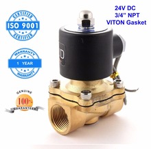 U.S. Solid 3/4" Brass Electric Solenoid Valve 24 V DC NPT Thread Normally Closed diesel  kerosine  alcohol Air Gas Oil Water 2024 - buy cheap