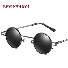 Exclusive Design Punk Round Sunglasses Women Metal Vintage Steampunk Sun Glasses For Men Small Size Mini Cool Couple Red Blue 2024 - buy cheap