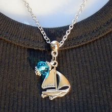 Nautical Sailboat Necklace Pendant Vintage Silver Crystal Beads Choker Statement Collares Chain  Necklace For Women Jewelry Gift 2024 - buy cheap