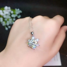 Colgante de moissanita con forma de estrella para mujer, collar con joyería de plata, seis ángulos 2024 - compra barato