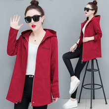 2021 New Spring Autumn Women's Trench Coats Hooded Long-Sleeved Casual Windbreaker Female Long Section Loose Thin Coat Tops N792 2024 - buy cheap