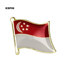 Bandeira de singapura pino lapela pino emblema broche ícones 1pc KS-0192 2024 - compre barato