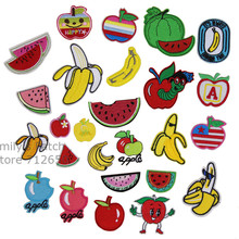 Free Shipping 10 pcs Apple Watermelon Bananas embroidered Iron On fruit Patches garment hat bag shoe badge Appliques accessory 2024 - buy cheap