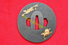 Tsuba japonesa protetora de alta qualidade, forte, para espada samurai, katana, faca de guarda, woizashi w lion 2024 - compre barato