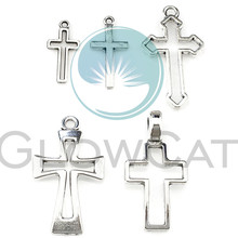 Vintage Cross Charms Pendants DIY Jewelry Findings Accessories Hollow Charm Crafts Handmade 5pcs/lot 22396 2024 - buy cheap