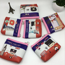 Free ship!1lot=12pc!British style cartoon coin purse / key bag / Cosmetic pencil Bag/ cute coin mini wallet/storage bag 2024 - buy cheap