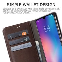 Funda con tapa delgada para Xiaomi mi 9, carcasa de cuero PU suave TPU con bolsillo interno para tarjeta, carcasa protectora de cuerpo completo para xiaomi 9, mi9 2024 - compra barato