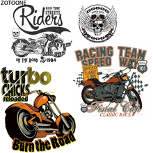 ZOTOONE Punk Motorbike Patch on Clothing Heat Transfer Patches for Clothes Iron on Patches Thermo Stickers Badges Applications E 2024 - buy cheap