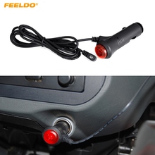 FEELDO-Convertidor de corriente continua, 1,2 M, 3,5mm, 12V, navegador de GPS para coche/cargador de cámara DVR con interruptor de alimentación # FD-5502, 10 Uds. 2024 - compra barato