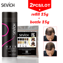 Sevich 2pcs/lot hair building fiber refill 25g bag +bottle 25g hair loss products extention thicken powder spray styling 2024 - buy cheap