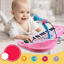 2019 nuevos juguetes para los niños 37 teclas Piano eléctrico teclado con micrófono niños Musical Instrumenttoys niños bebés 2024 - compra barato