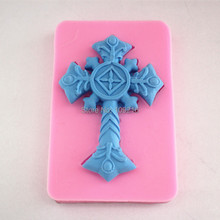 wholesale !!!1pcs Single Cross (FM263) Silicone Handmade Fondant/Cake Decoration DIY Mold 2024 - buy cheap