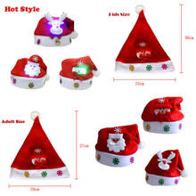 Lovely Kids&Adult LED Christmas Hat Santa Claus Reindeer Snowman ElK Hat For Children Xmas New Year Xmas Kids Gift Cap Ornaments 2024 - buy cheap