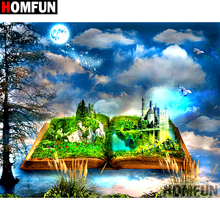 HOMFUN Full Square/Round Drill 5D DIY Diamond Painting "Castle scenery" Embroidery Cross Stitch 3D Home Decor Gift A11578 2024 - buy cheap