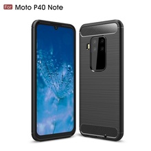 For Motorola Moto P40 Note / P40Note Carbon Fiber Anti-knock Soft TPU Brushed Rugged Rubber Silicone Hybrid Phone Cover Case 2024 - buy cheap