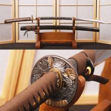 Fully handmade Japanese Samurai Katana Sword Managese Steel Unokubitsukuri Full Tang Blade Espada Sharp Edge Cut Bamboo Knife 2024 - купить недорого