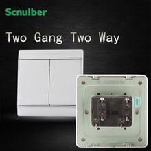 16A 220V white latch push button 2 gang 2 way rocker wall mounted switch 2024 - buy cheap