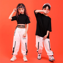 Stage Ballroom Dance Costume Child Street Dancewear Clothes Jazz Hip Hop Clothing Kids Boys Girls Loose Hiphop T Shirt and Pants 2024 - buy cheap