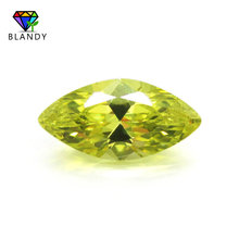 Factory Price 5A Wuzhou CZ stone 1.5x3~10x20mm Marquise Shape Peridot Yellow Cubic Zirconia Stone Synthetic Gems For DIY Jewelry 2024 - buy cheap