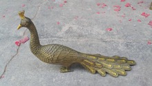 Estatua China elaborada de latón envejecido para decorar, estatua de buena suerte de pavo real de 12,5 pulgadas, coleccionable, hecha a mano 2024 - compra barato