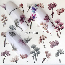 3D рельефные наклейки на ногти Цветок Клей DIY маникюр слайдер ногтей Советы Декоративные наклейки 2024 - купить недорого