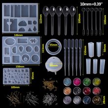 1 Set Epoxy Resin Kit Jewelry Casting Tools DIY Handmade Crafts Necklace Bangle Making Findings Silicone Mold Spoon Dropper Acce 2024 - buy cheap