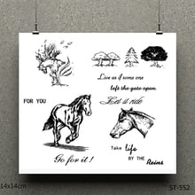 AZSG Horse Clear Stamps/Seals For DIY Scrapbooking/Card Making/Album Decorative Silicone Stamp Crafts 2024 - buy cheap