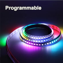 Tira de luces LED inteligentes, luz de tira de píxeles led de CC de 5V, WS2812, WS2812B, direccionable individualmente, RGB, 2812 IC, resistente al agua 2024 - compra barato