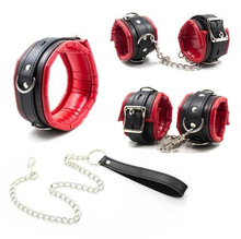 Padded Bondage Set,Leather Collar BDSM, Handcuffs For Sex, Ankle Cuffs Restraints, Toys For Adults 2024 - buy cheap