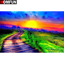 HOMFUN Full Square/Round Drill 5D DIY Diamond Painting "Sunset scenery" Embroidery Cross Stitch 5D Home  A08174 2024 - buy cheap