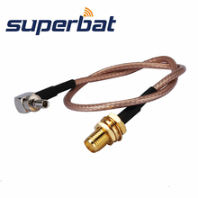 Superbat Switch CRC9 Pigtail Cable SMA Female Bulkhead to CRC9 правый угол Huawei Мобильная Широкополосная Антенна RF кабель RG316 20 см 2024 - купить недорого