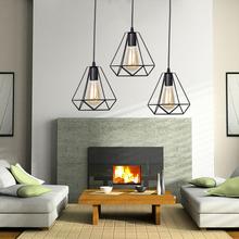 Black industrial iron hanging lights E27 110V 220V LED black pendant lamps for kitchen living room bedroom aisle restaurant 2024 - buy cheap