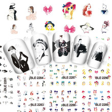 11 Designs 1sets Summer Styles Watermark Beauty Sexy Girl Nail Art Tips Nail Decorations Manicure Decals Stickers TRBLE2281-2291 2024 - buy cheap