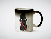 Star Wars Kylo Ren mug heat reveal heat sensitive mug magic tea cups coffee mugen transforming magic cups 2024 - buy cheap