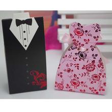 100pcs/lot Creative Wedding Gift Box Candy Box Chocolate Box with Ribbon Packaging Party Favors Boite Gateau Scatole Bomboniere 2024 - buy cheap