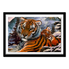 Diamante Tigre DIY 5D diamante pintura Cruz puntada Kits patrones diamantes de imitación hecho a mano Hobby diamante bordado Animal 2024 - compra barato