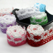 10 yards 2.5 cm Lace Trims for Wedding Decor Ribbon Clothes Trimmings Home Textiles Apparel Sewing 5 Colors 2024 - buy cheap