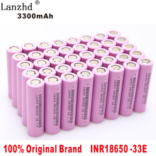 40 шт. 100% оригинальный бренд 18650 Батарея 3,7 V 3300mAh INR18650 30A li-ion аккумуляторы для фонарика реальная емкость 2024 - купить недорого