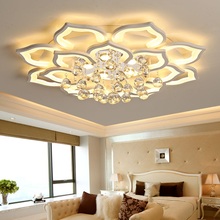Creative Lotus Acrylic Crystal LED Ceiling Lights Living room bedroom study dining room ceiling lamps Commercial lighting 2024 - buy cheap