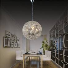 Круглая хрустальная люстра, роскошная Светодиодная лампа для ресторана, хрустальная люстра для спальни, для напряжения 90-260 в 2024 - купить недорого