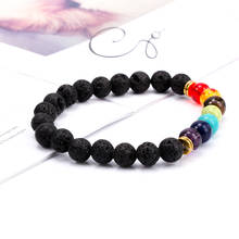 Hot Sell 7 Chakra Healing Beaded Bracelet Natural Lava Stone Diffuser Bracelet Jewelry spda24b49 2024 - buy cheap