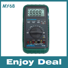 Mastech MY68 цифровой мультиметр жк-дисплей Multimetro AC DC вольт ампер ом емкость частота транзистор тест 2024 - купить недорого