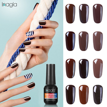 Inagla 10ML Coffee Brown Series Nail Gel Polish 12 Pure Colors Long Lasting Soak Off UV LED Gel Varnish Base Top Coat Lacquer 2024 - buy cheap