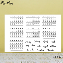 ZhuoAng Week and Month style calendar Clear Stamps/seals For DIY Scrapbooking/Card Making/Album Decorative Silicon Stamp Crafts 2024 - buy cheap
