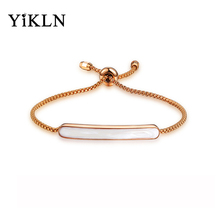 Yikln pulseira bestfriend presente ouro-cor tcheco pedra senhoras pulseira pulseiras para mulheres moda jóias pulseiras b150390398r 2024 - compre barato