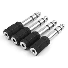 20 Pcs 6.35mm 1/4 inch Stereo TRS Male Plug to 3.5mm Female Socket Mini Jack Adaptor 2024 - buy cheap